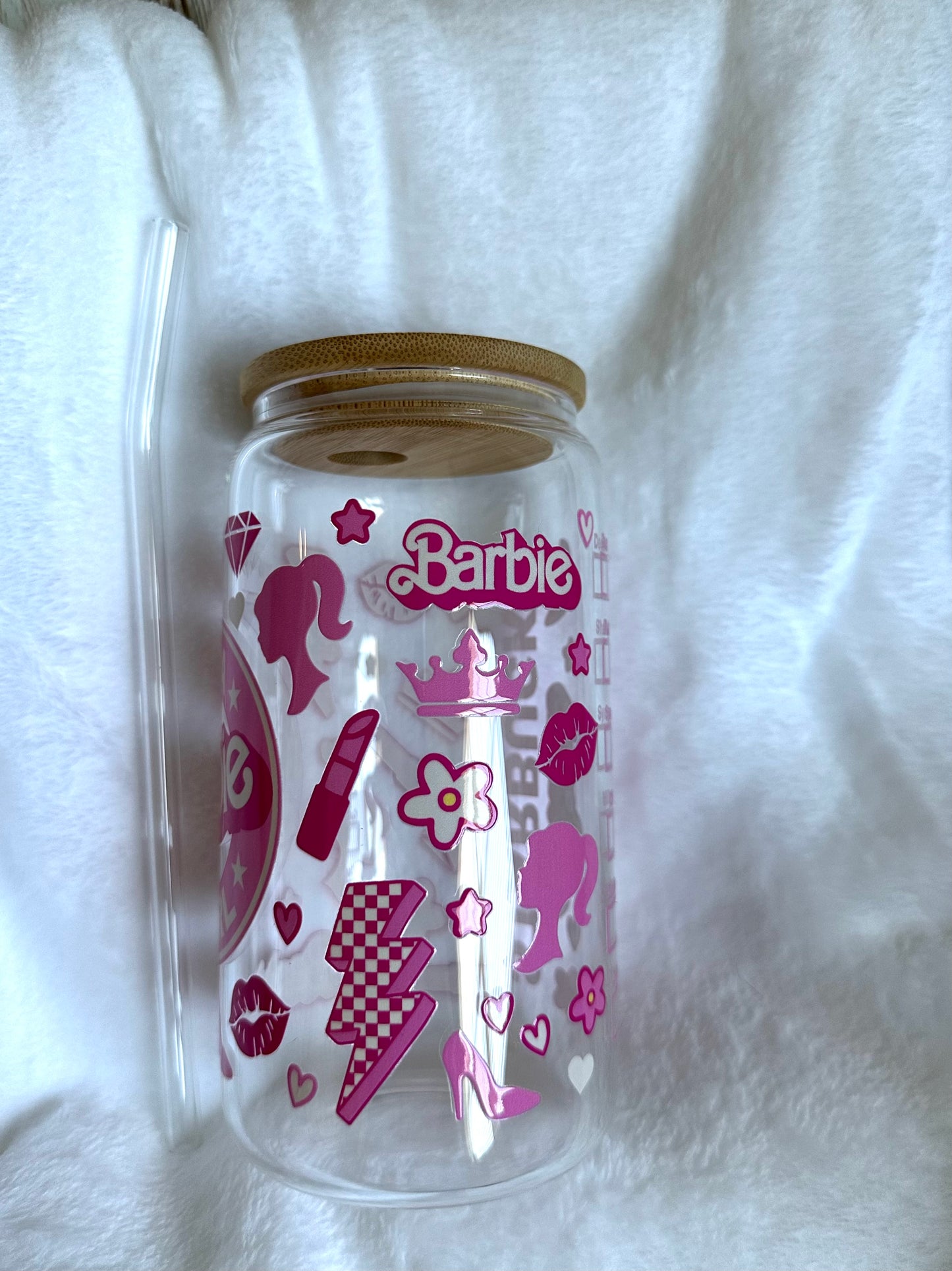 Barbie Starbucks Glass Cup