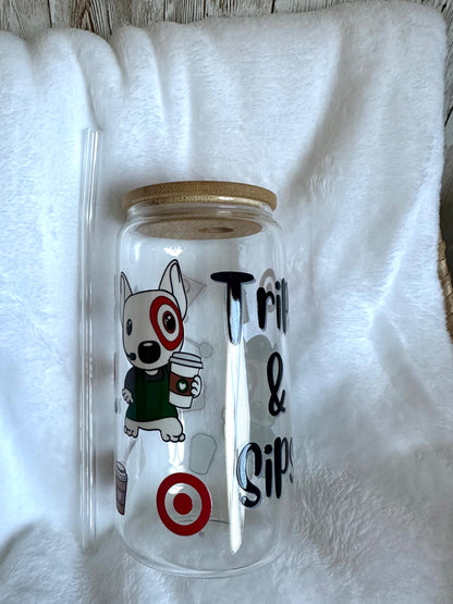 Trips and Sips Target Starbucks Glass Cup