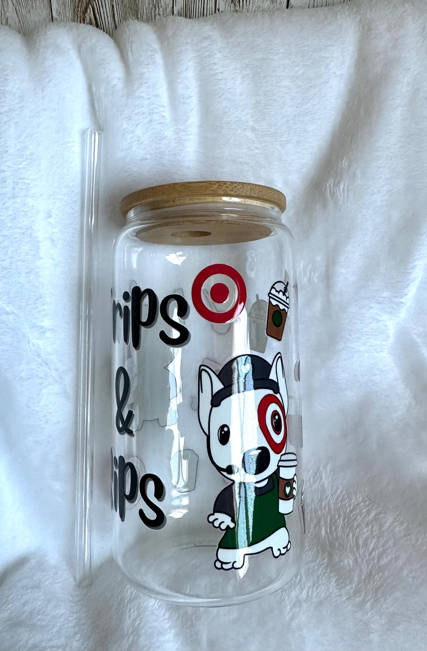 Trips and Sips Target Starbucks Glass Cup