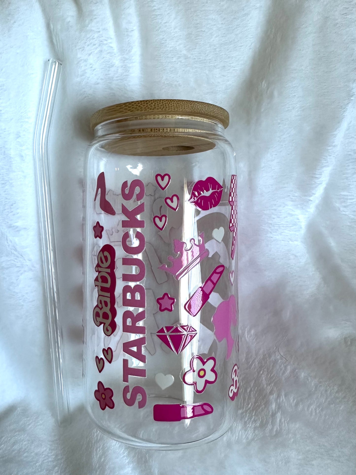 Barbie Starbucks Glass Cup