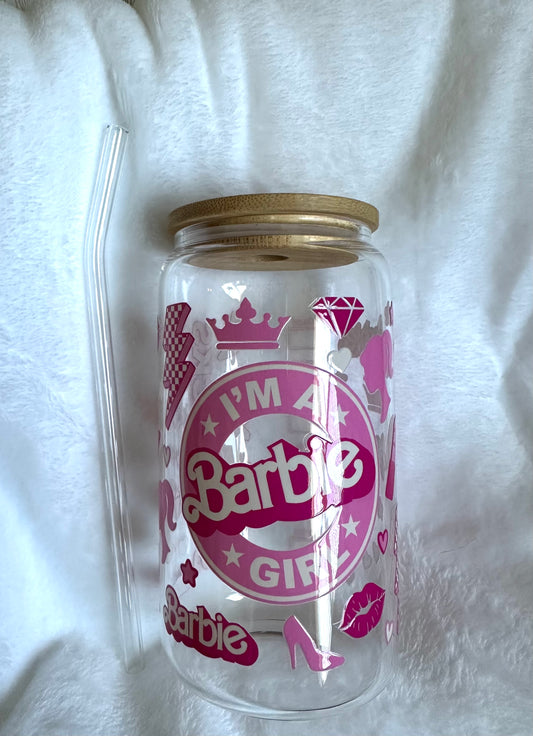 Barbie Starbucks Glass Cup