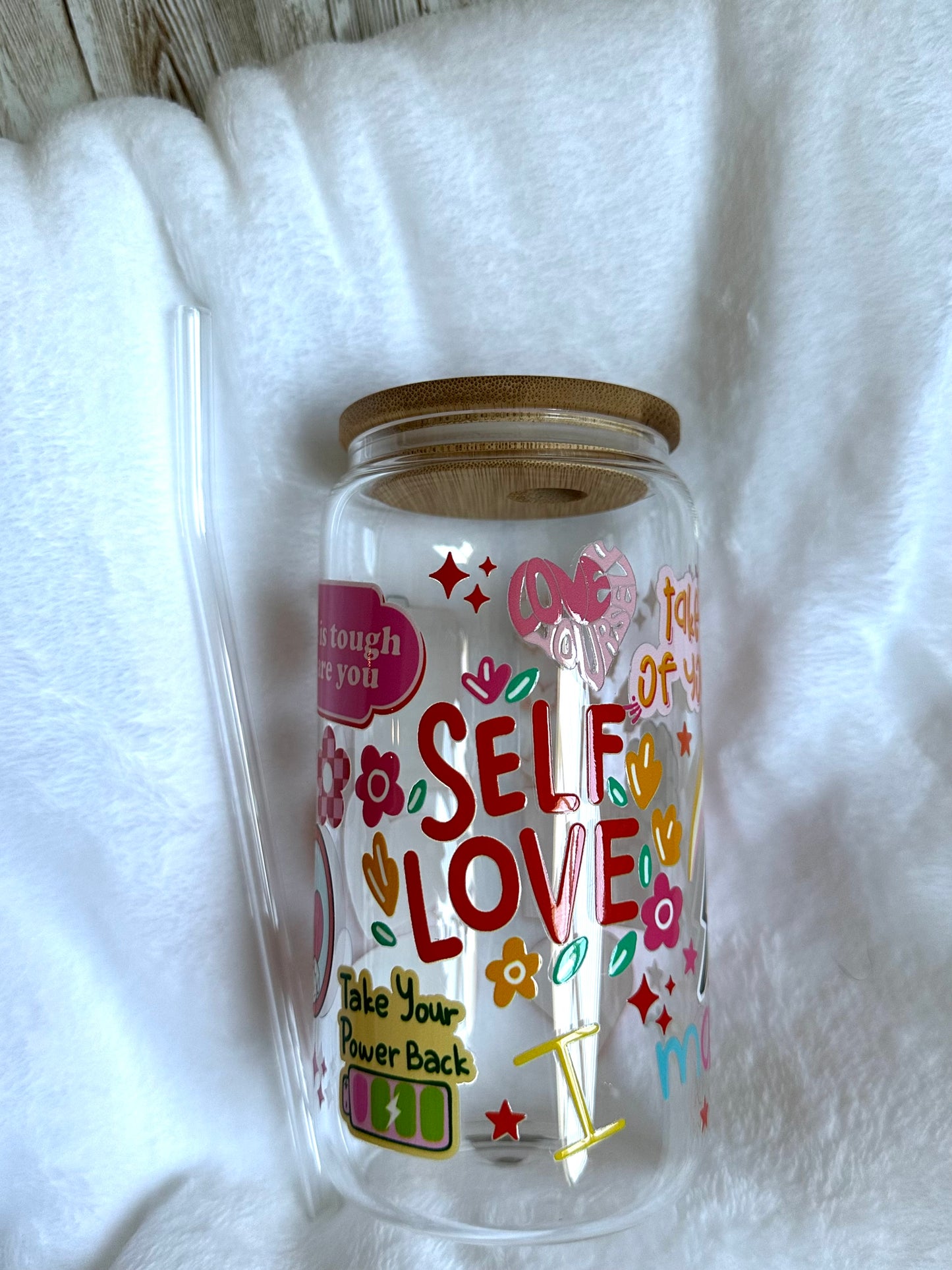 Self Love Glass Cup