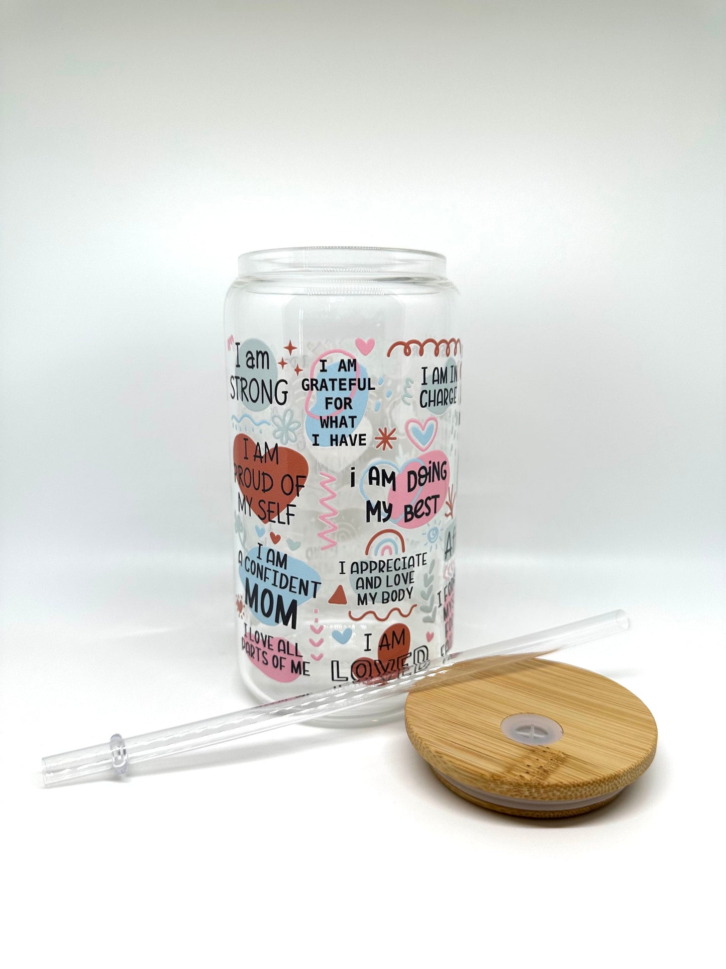 Mother’s Day Cup, Mom Affirmations Glass Cup