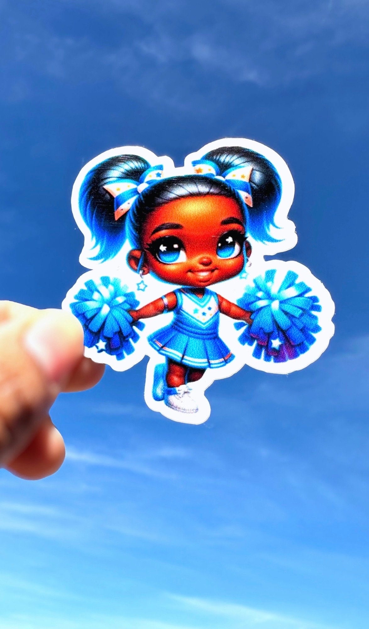 Brown Girl Cheerleader Sticker