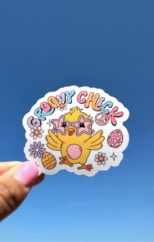 Groovy Chick Sticker